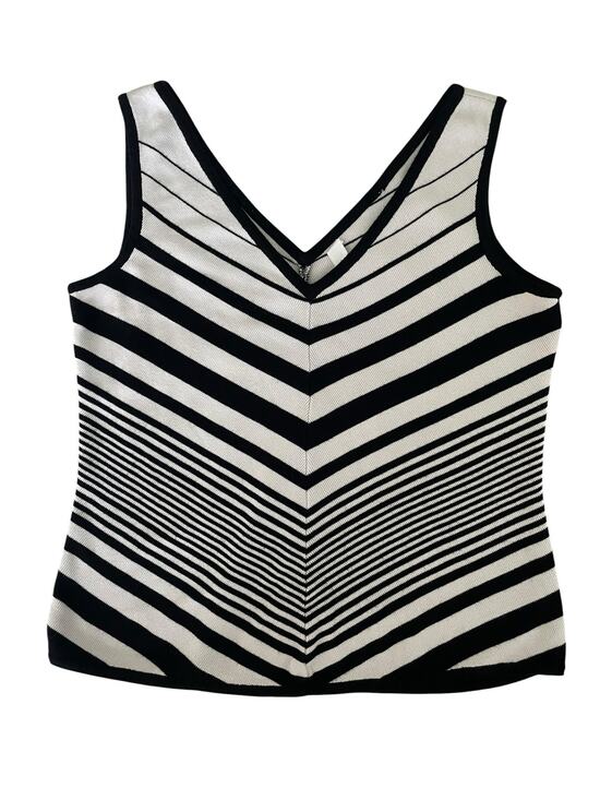 White House Black Market Tops - White House Black Market Chevron Striped Knit Tank Top XL